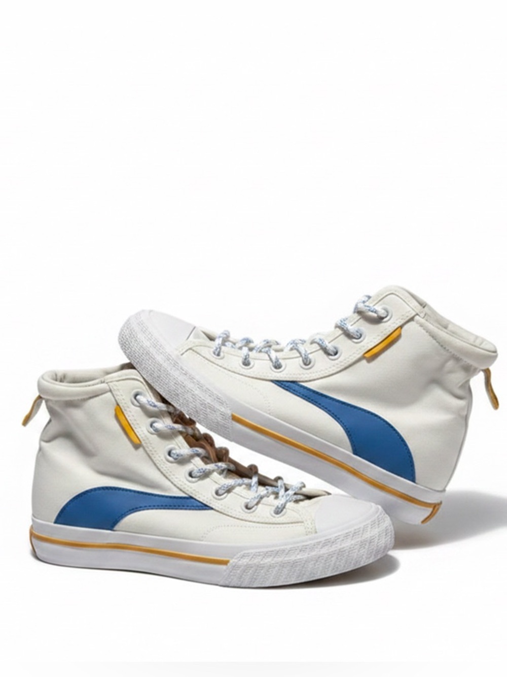 Oncept Women's White & Blue High-Top Sneakers Size 7